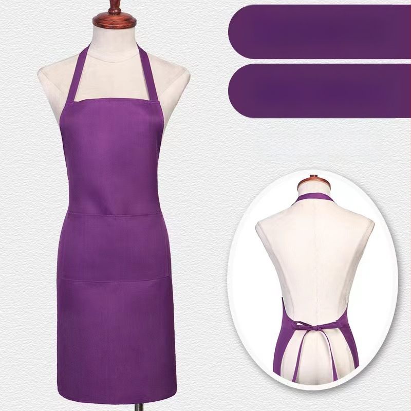 Zástera bez rukávov z polyesteru – ochrana proti zašpineniu, moderný minimalistický štýl, jednobarevný vzor