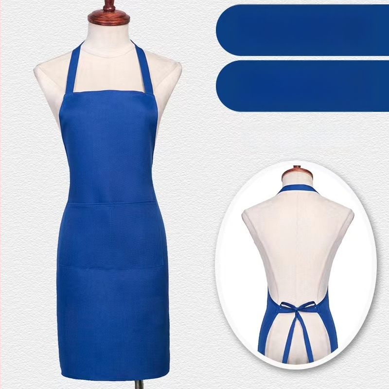 Zástera bez rukávov z polyesteru – ochrana proti zašpineniu, moderný minimalistický štýl, jednobarevný vzor