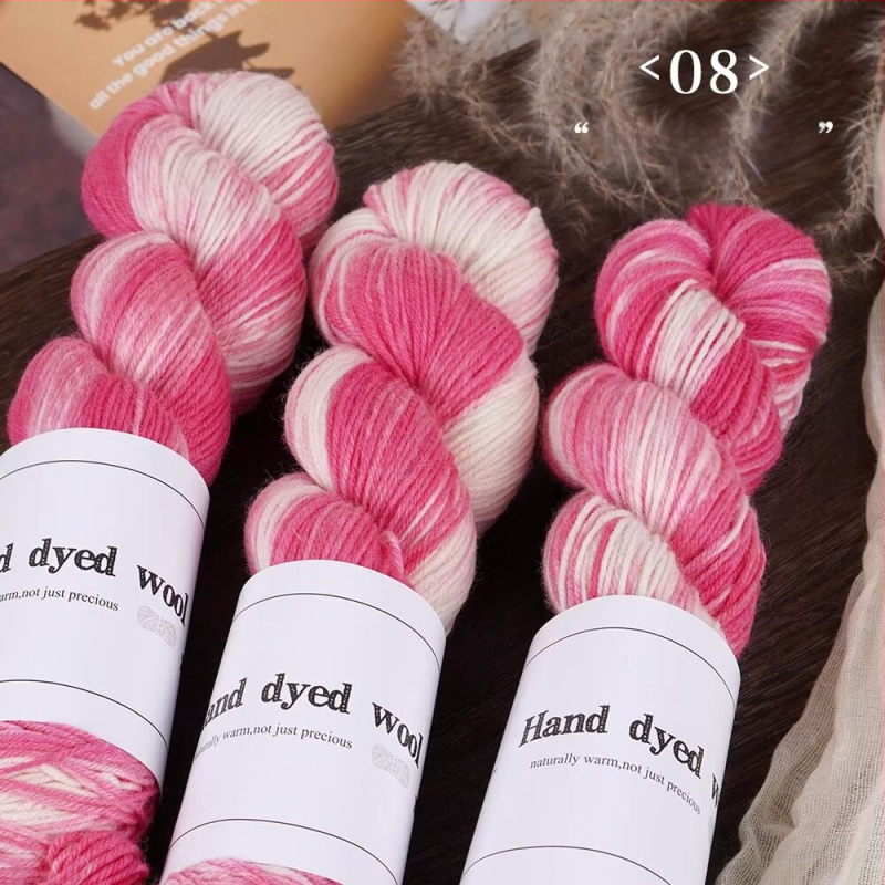 Zmiešaná vlnená priadza na pletenie, ručne farbená, značka Xinyu, číslo výrobku Hand-dyed Wool Yarn