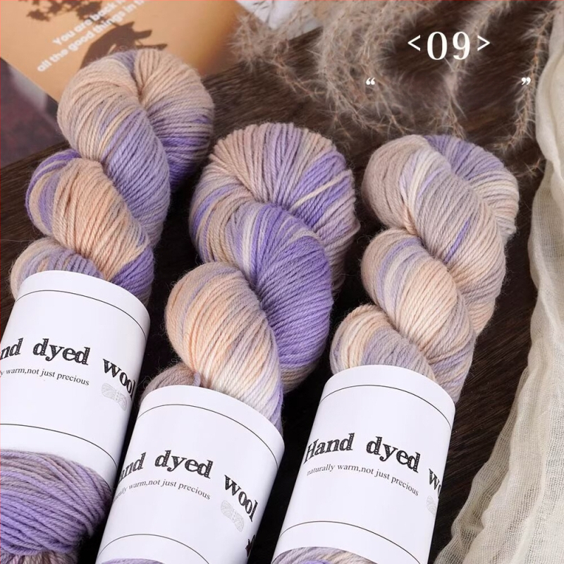 Zmiešaná vlnená priadza na pletenie, ručne farbená, značka Xinyu, číslo výrobku Hand-dyed Wool Yarn