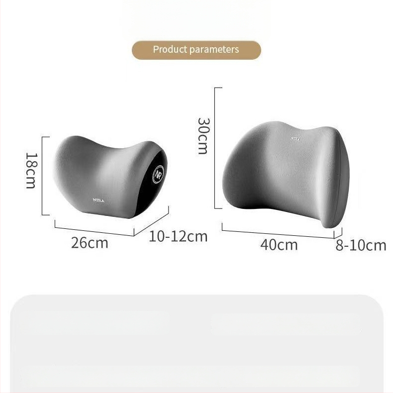 Opora hlavy a bedra do auta s pamäťovou penou, syntetické vlákno, univerzálne uchytenie, možnosť prispôsobenia, tlač loga