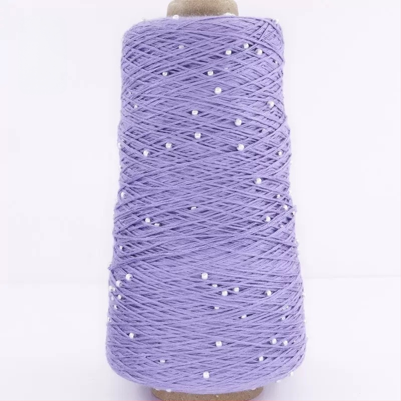 Priadza z bavlny a viskózy na pletenie — kuželová priadza, ring spinning, RS002 (Značka Ruishi; Alias Pearl Mercerized Cotton Thread)