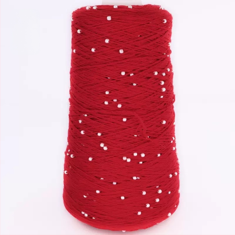 Priadza z bavlny a viskózy na pletenie — kuželová priadza, ring spinning, RS002 (Značka Ruishi; Alias Pearl Mercerized Cotton Thread)