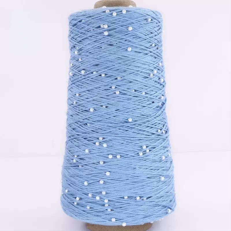 Priadza z bavlny a viskózy na pletenie — kuželová priadza, ring spinning, RS002 (Značka Ruishi; Alias Pearl Mercerized Cotton Thread)