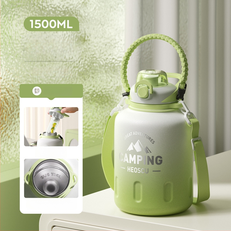 Izolovaný pohár Xiangquan — vnútro z 316 nerezovej ocele, vonkajší plášť z 201 nerezovej ocele, prenosný dizajn, izolácia 0–6 hodín