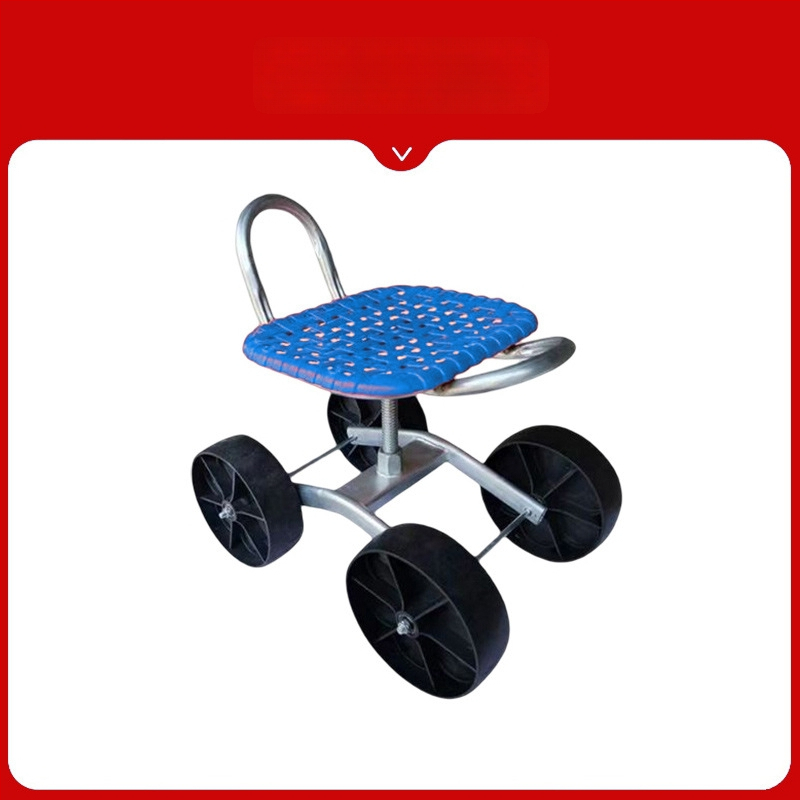 Kovová poľná stolička na zber — skladacia, zvýšený model (Základný / Klasický)