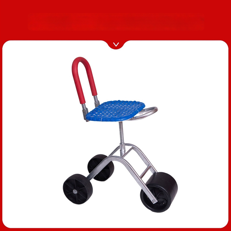 Kovová poľná stolička na zber — skladacia, zvýšený model (Základný / Klasický)