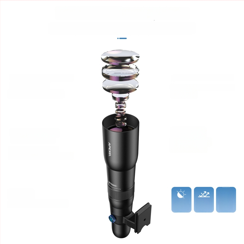 APEXEL T30X/T50X mobilný teleobjektív pre smartfóny, univerzálna kompatibilita, 50x zoom pre vonkajšie snímanie