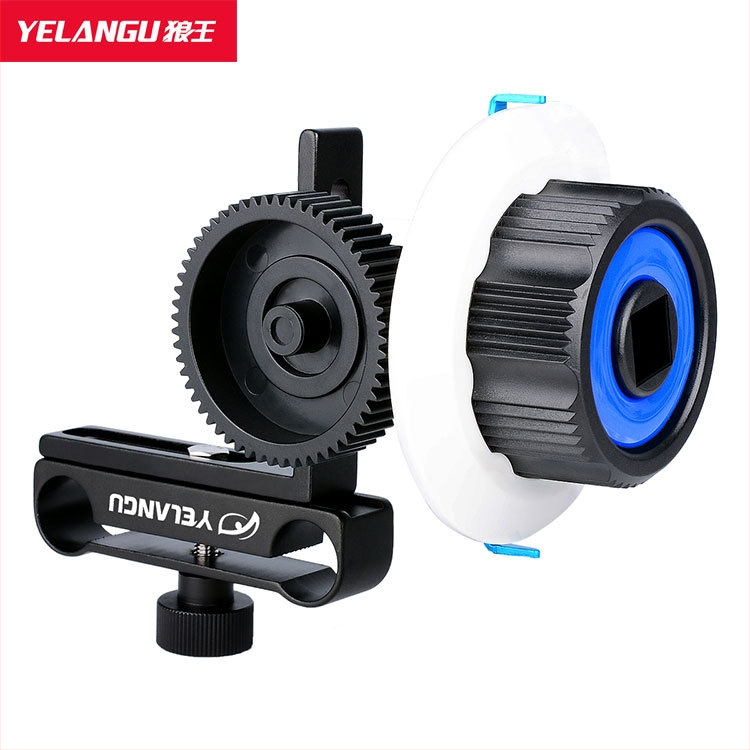Follow Focus įrenginys - YELANGU Wolf King F0, aliuminio lydinys; suderinamas su objektyvais iki 85 mm; maksimali apkrova 2-5 kg; svoris 0,2 kg