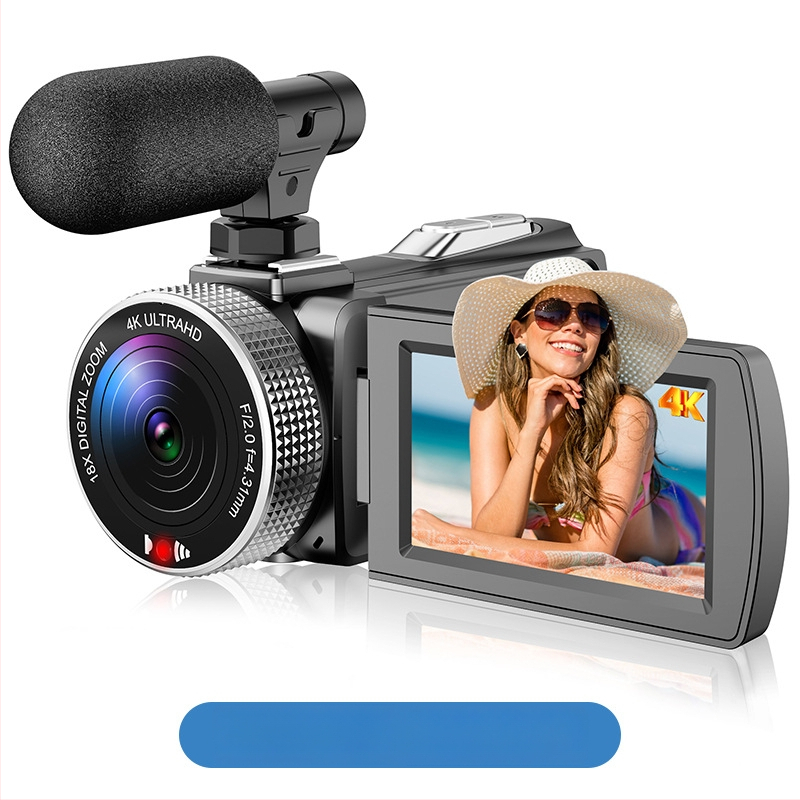 Profesionali vaizdo kamera su pasukamu ekranu, 18x optinis priartinimas, CMOS jutiklis, 1080p, nuotolinis valdymas