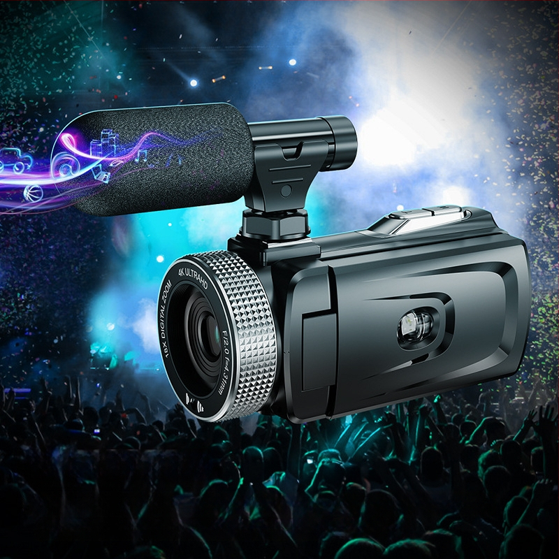 Profesionali vaizdo kamera su pasukamu ekranu, 18x optinis priartinimas, CMOS jutiklis, 1080p, nuotolinis valdymas