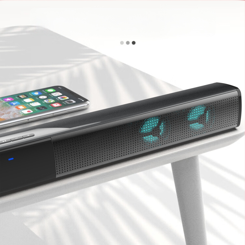 Bluetooth soundbar s RGB podsvietením pre TV/PC – 4 reproduktory, 20W, Bluetooth 5.0, 20Hz-20kHz, SNR ≥95dB