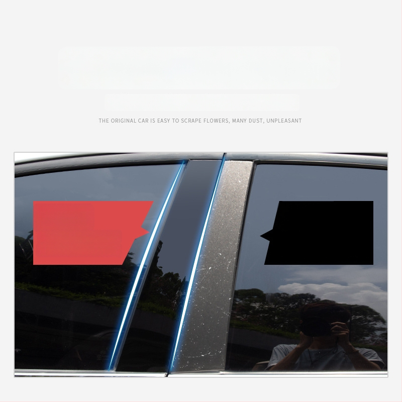 Pás okna automobilu s PC zrkadlovým stredovým stĺpikom – Oakford, PC plast, bez prispôsobenia