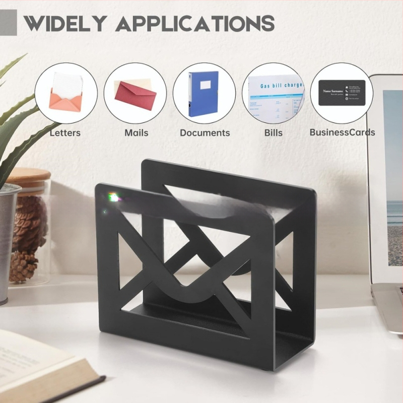 Kovový organizér pošty, stolný organizér na listy, železný, značka YX