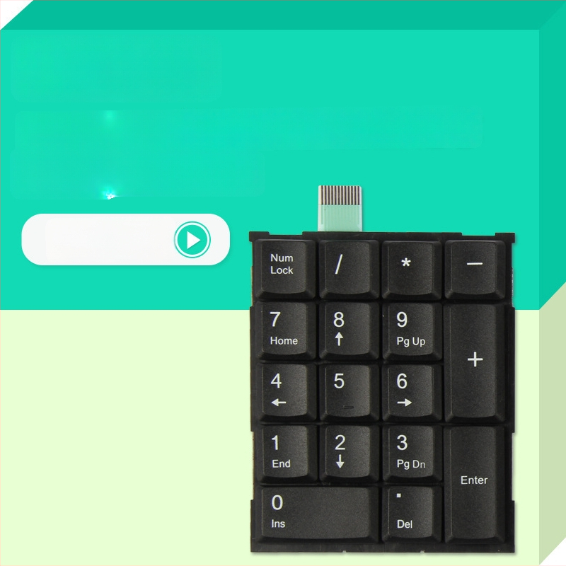 Prenosná mini numerická klávesnica do kancelárie so 17/18/19 klávesami, káblové pripojenie, ABS telo