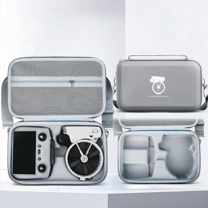 Sklopný obal na ochranu dronu pre DJI Flip s priehradkou na obrazovku a diaľkové ovládanie, EVA materiál, crossbody popruh
