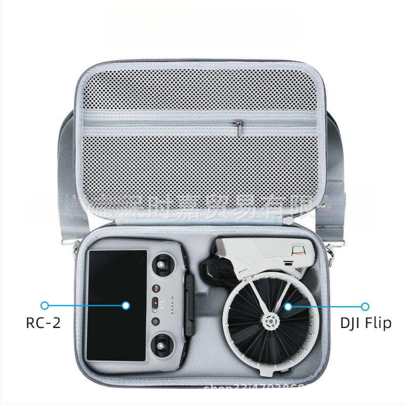 Sklopný obal na ochranu dronu pre DJI Flip s priehradkou na obrazovku a diaľkové ovládanie, EVA materiál, crossbody popruh