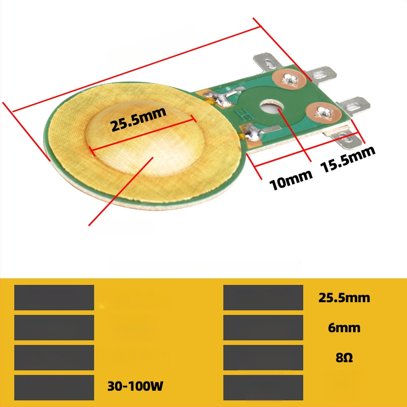 Cievka výškového reproduktora pre vonkajší roh, ultra vysokofrekvenčná cievka s titanovým filmom a živicovou vrstvou, určená pre veľké zvukové zariadenia