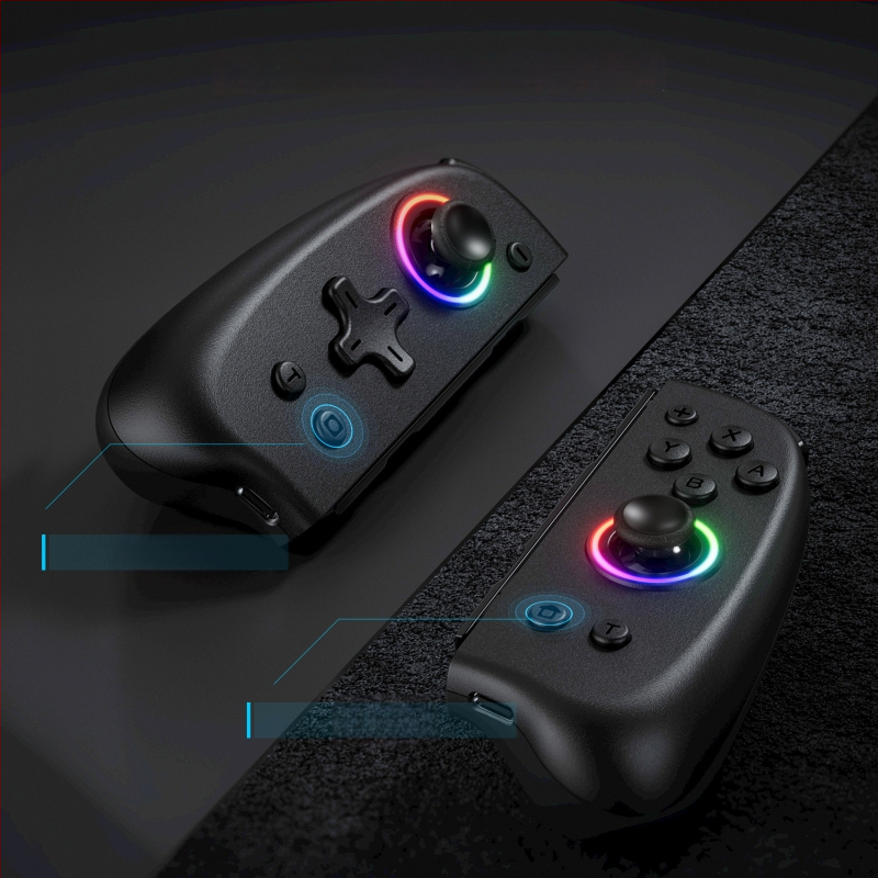 Ovládač HONCAM KS31 pre Nintendo Switch, bezdrôtový Bluetooth, Type-C rozhranie, 6-osi pohyb, vibrácie, OLED displej