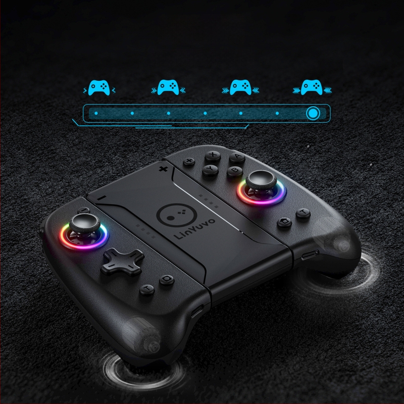 Ovládač HONCAM KS31 pre Nintendo Switch, bezdrôtový Bluetooth, Type-C rozhranie, 6-osi pohyb, vibrácie, OLED displej