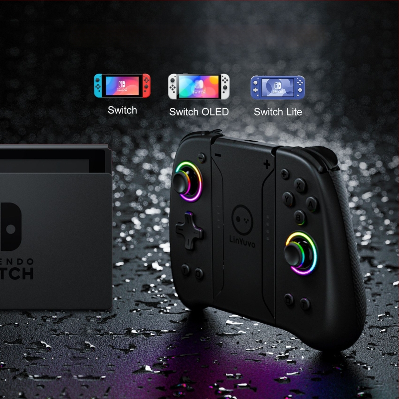Ovládač HONCAM KS31 pre Nintendo Switch, bezdrôtový Bluetooth, Type-C rozhranie, 6-osi pohyb, vibrácie, OLED displej