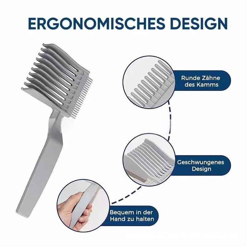 Hrebeň Barber Fade s dlhým rukoväťou, PP materiál, Produktové číslo 0215, Všeobecné použitie