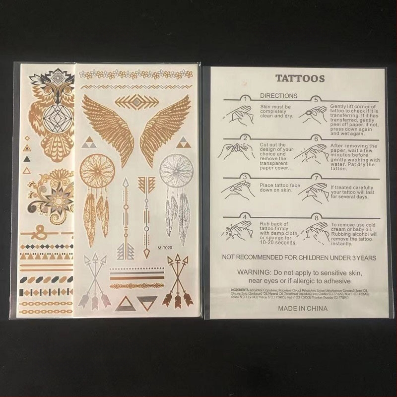 Set tetovania transfer - tlač vodného transferu - prispôsobiteľný - poloautomatická výroba - logo tlačené