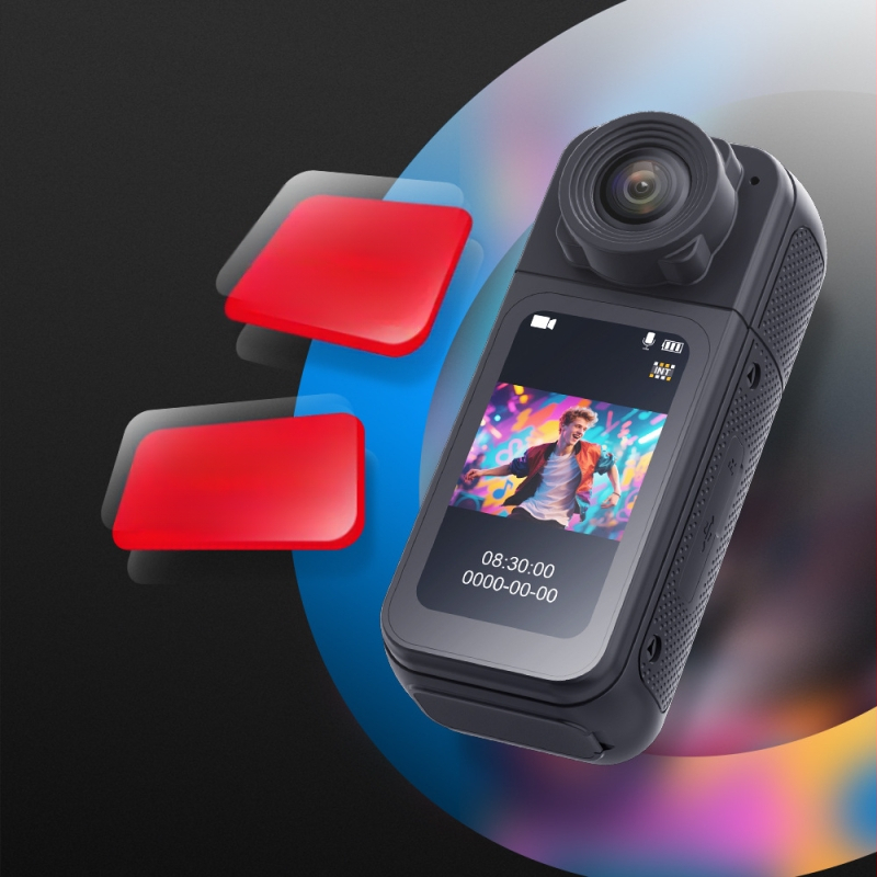 S83 sporta kamera uz pirksta, 1080P HD, pārnēsājama velosipēdu kamera, 1.47 colu LCD, TF atmiņas karte, ABS korpuss, 350mAh akumulators