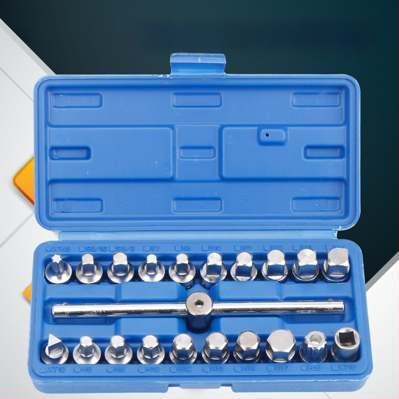 Yishun 21-dielna sada skrutiek na vypúšťanie olejovej vane pre Volkswagen a Audi – nástroje na výmenu oleja