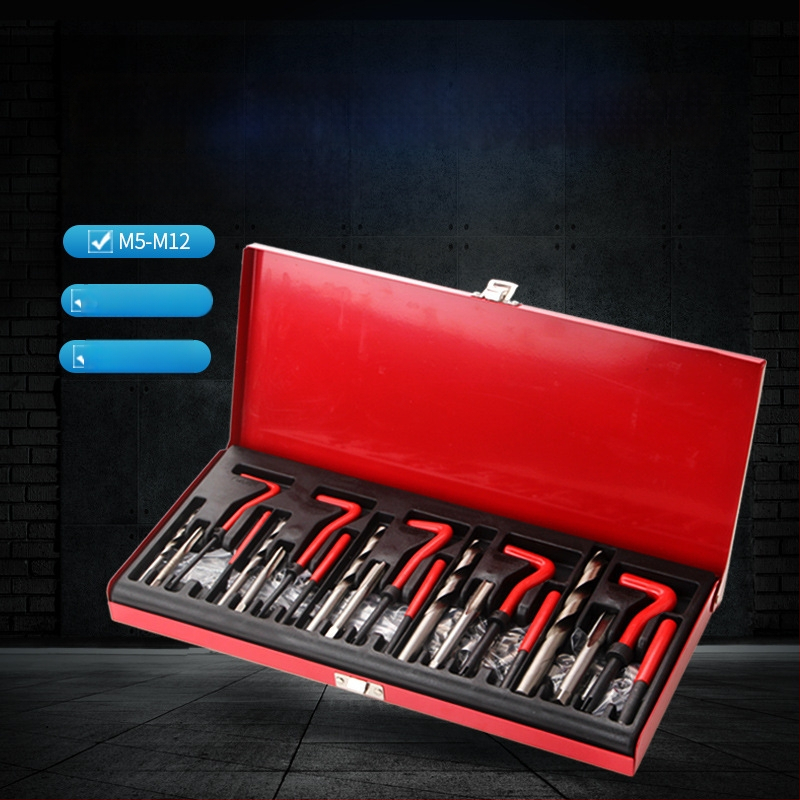 131-dielna sada nástrojov na opravu závitov z rýchloreznej ocele, kombinovaný set