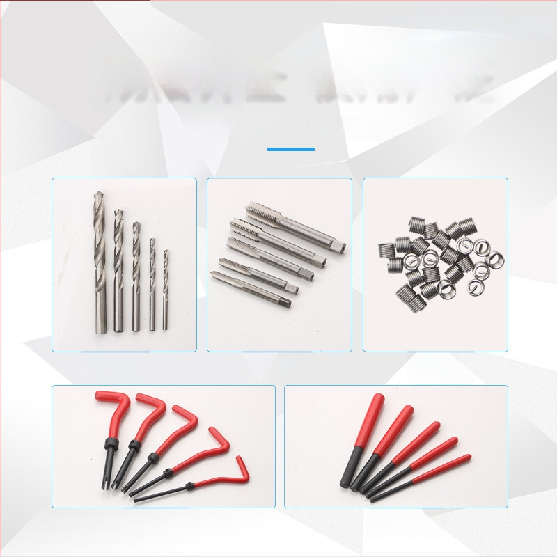 131-dielna sada nástrojov na opravu závitov z rýchloreznej ocele, kombinovaný set