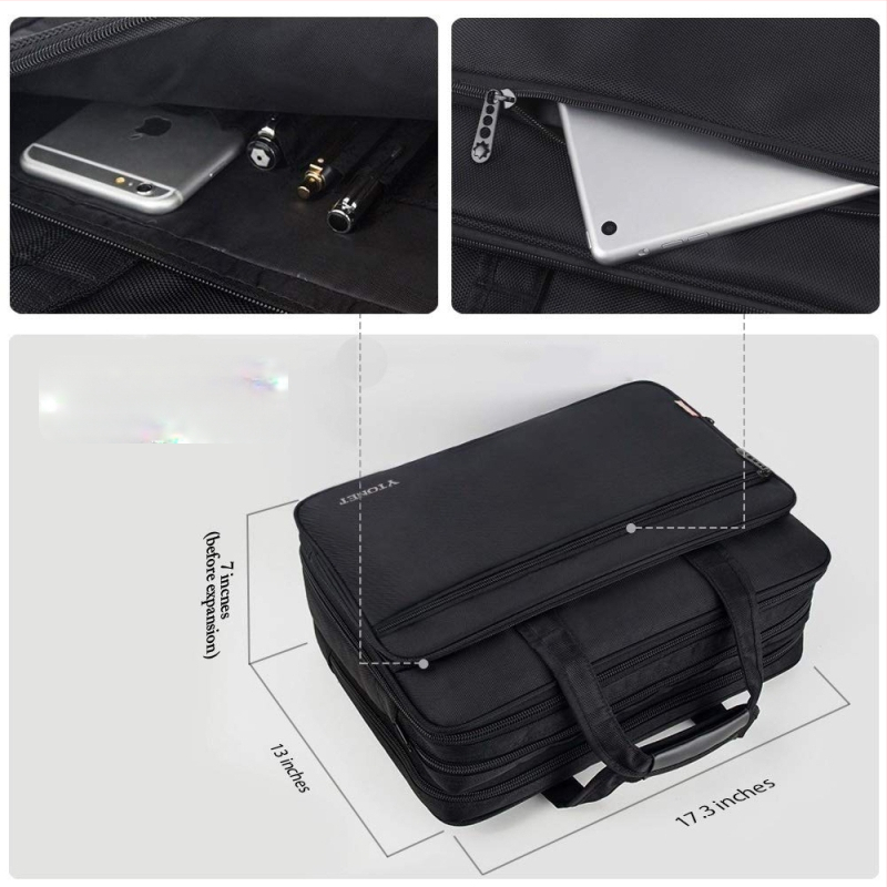 Taška na dokumenty z Oxford látky s uzáverom na zips, podšívka, vnútorné vrecko na telefón a zipsové vrecko a vrecko na notebook, vodeodolná a priedušná