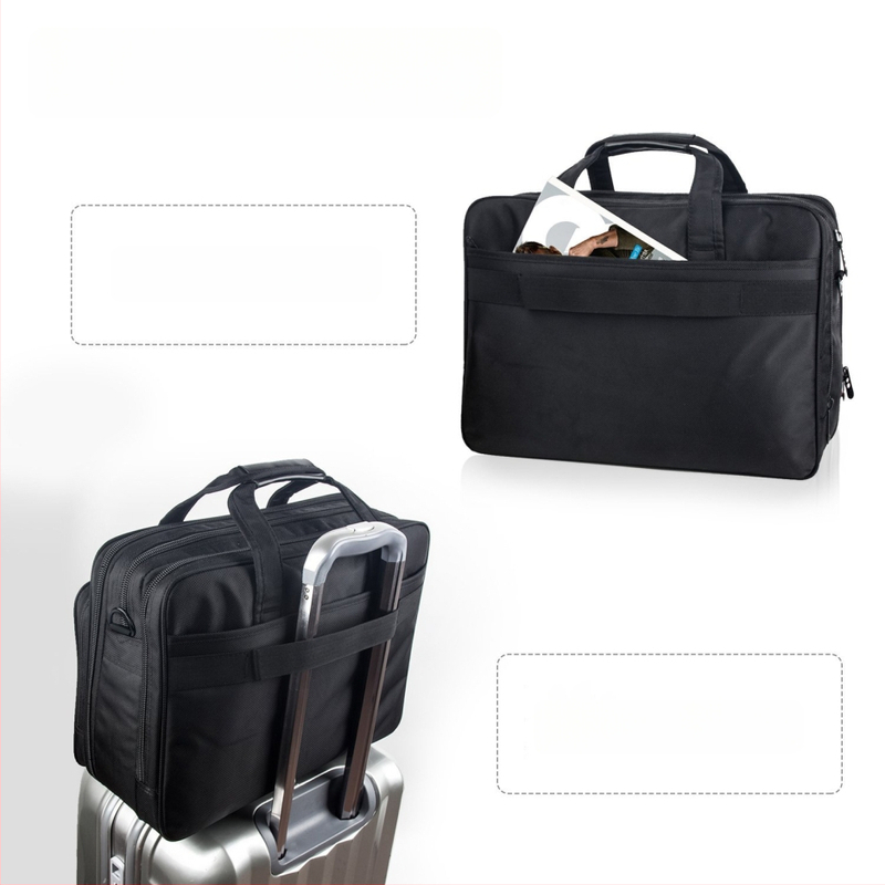 Taška na dokumenty z Oxford látky s uzáverom na zips, podšívka, vnútorné vrecko na telefón a zipsové vrecko a vrecko na notebook, vodeodolná a priedušná