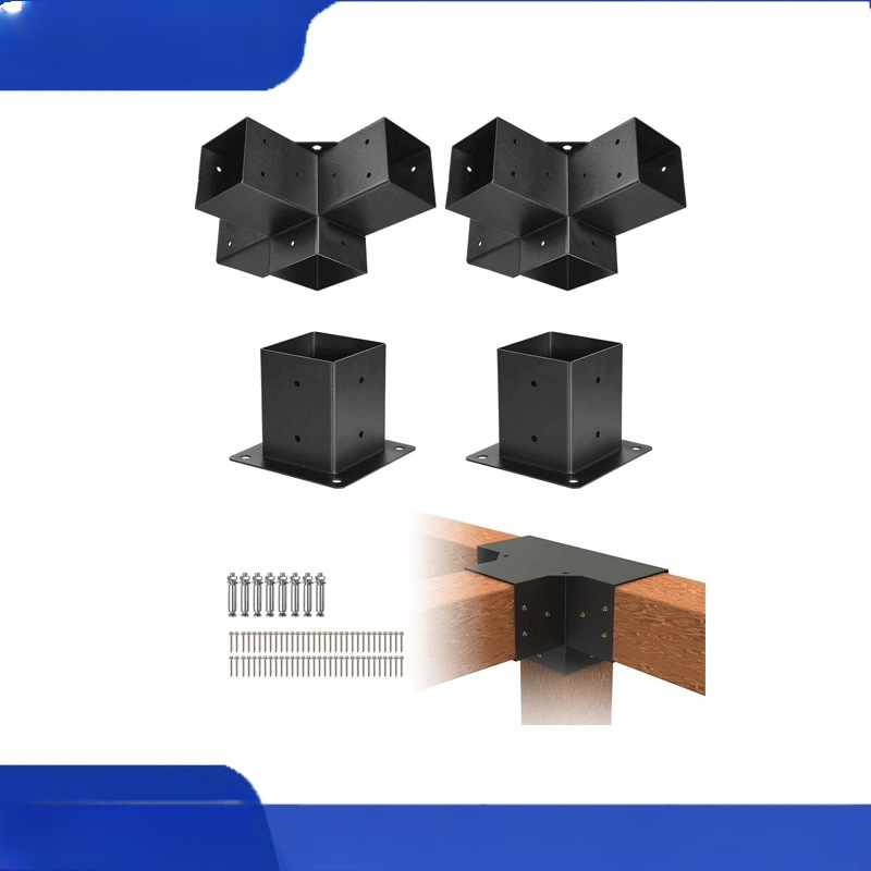 Železná základová sada pre stĺpy vinárskej konštrukcie so štvorhrannými rúrami – Model 456, Číslo tovaru 454, Určené pre nábytok