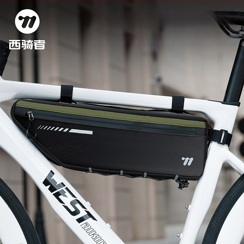 Taška na rámu bicykla – Oxford 900D, vysoká elasticita, objem 2,6 l, model YP0707415, vnútorné podšitie, WEST BIKING/West Rider