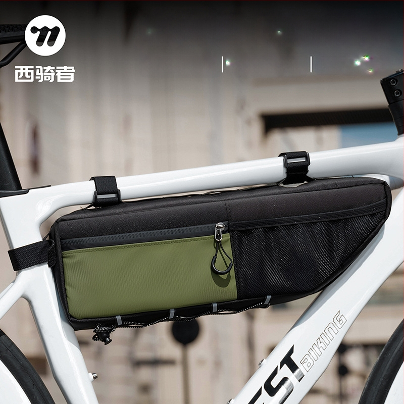 Taška na rámu bicykla – Oxford 900D, vysoká elasticita, objem 2,6 l, model YP0707415, vnútorné podšitie, WEST BIKING/West Rider