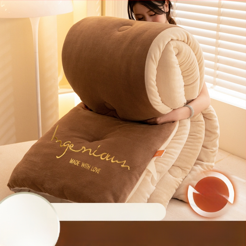 Dvojstranná hrubá sametová prikrývka, 2,5–3 kg, antibakteriálna výplň z vlákien, vhodná pre všetky ročné obdobia, šitá quiltou