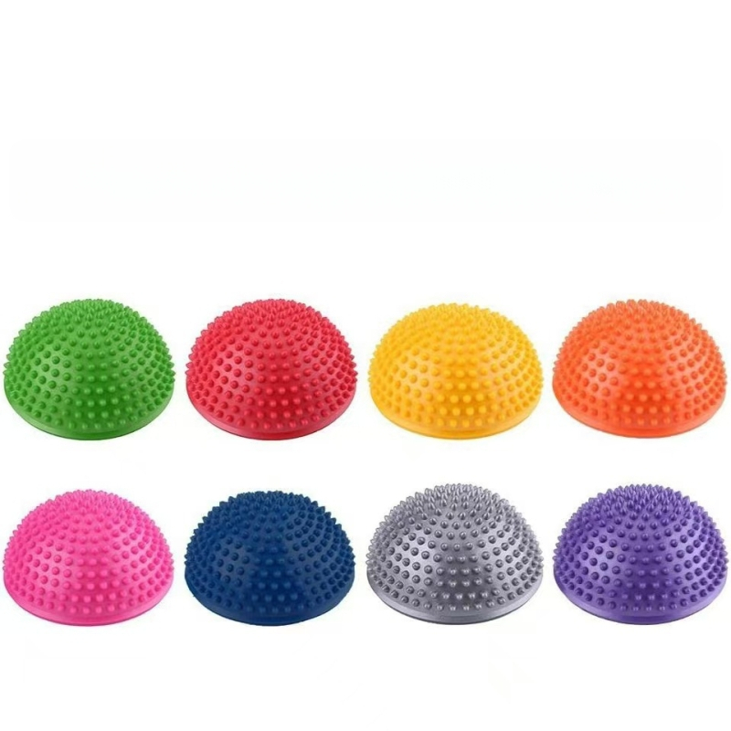 Jógová polovičná durian lopta na masáž chodidiel a tréning rovnováhy tela so stimuláciou akupunktúrnych bodov – PVC, nevyhrieva sa, vhodná pre oblasť pásu, 1-ročná záruka