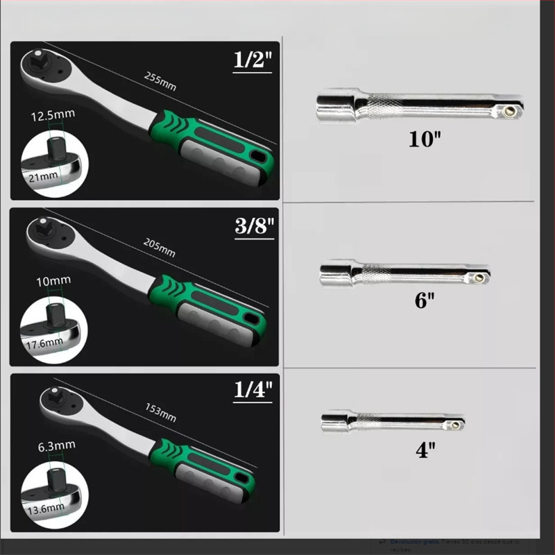 Dvojcestný kľúč s 72 zubami, zahnutou rukoväťou, chrómovaná povrchová úprava, z chróm-vanádiovej ocele