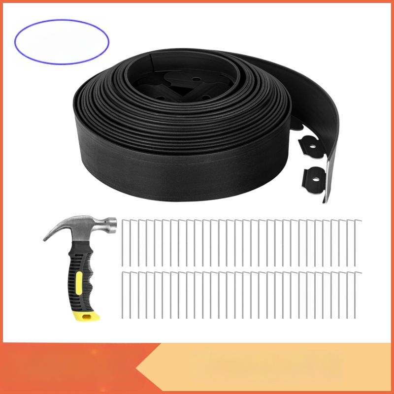 L-tvarovaný gumový krajinársky deliaci plot, trojčlenná sada pre trávnik a záhradu — Značka Yao Kun Biao