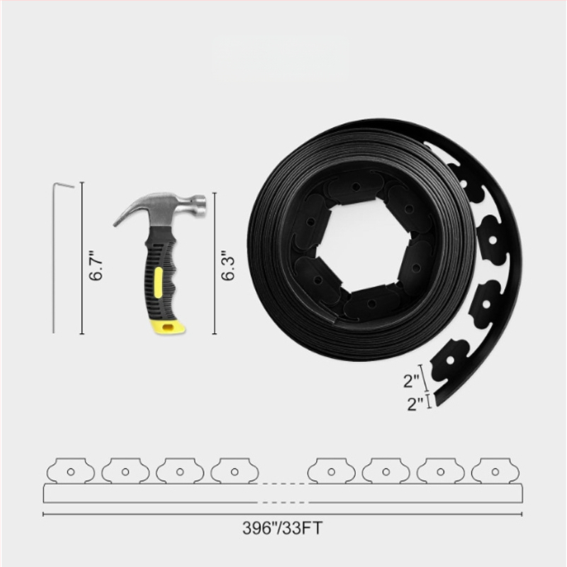 L-tvarovaný gumový krajinársky deliaci plot, trojčlenná sada pre trávnik a záhradu — Značka Yao Kun Biao
