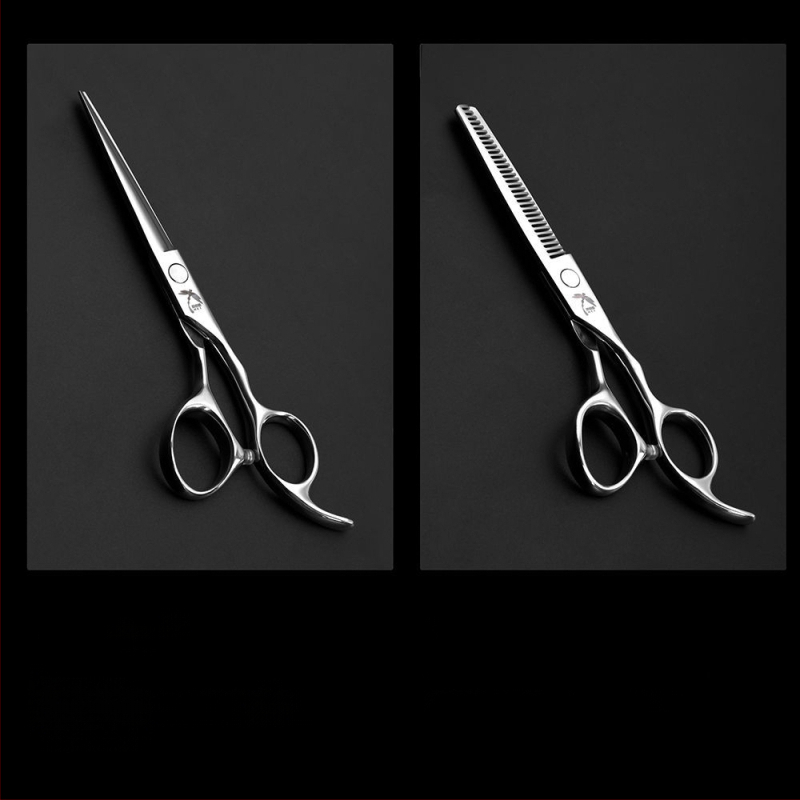 440C profesionálne nožnice na vlasy, čepeľ tvaru listu vrby, texturujúce nožnice