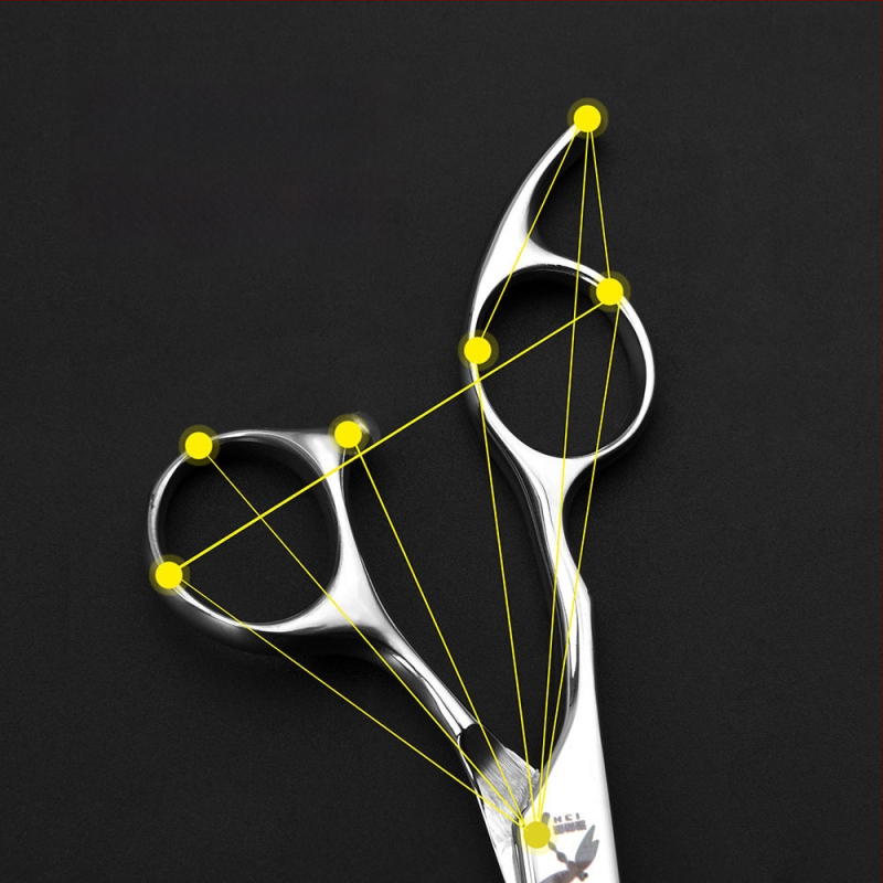 440C profesionálne nožnice na vlasy, čepeľ tvaru listu vrby, texturujúce nožnice