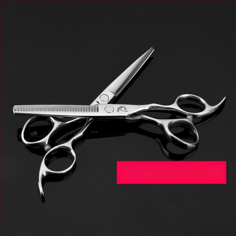 440C profesionálne nožnice na vlasy, čepeľ tvaru listu vrby, texturujúce nožnice