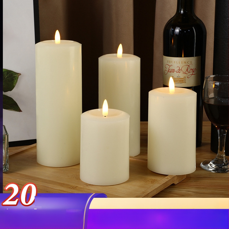 Elektronická sviečka, cylindrického tvaru, plastová, s diaľkovým ovládaním a prispôsobením