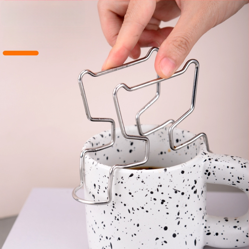 Nerezová oceľová držiak na kávový filter pre drip kávu — moderný minimalistický dizajn