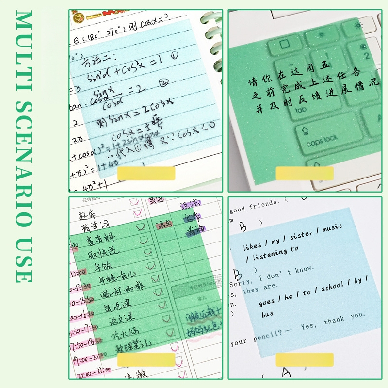 Brick-stila līmētas piezīmes un memo etiķetes, līmēšana: Jā, zīmols: yj, caurspīdīgas etiķetes, IP statuss: Nav autorizēts