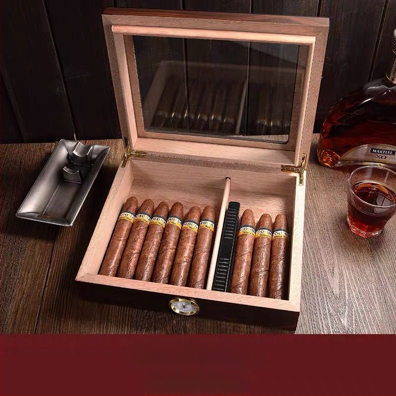 Drevená krabička na cigary, štýl ľahkého luxusu, cezhraničný vývoz exkluzívny