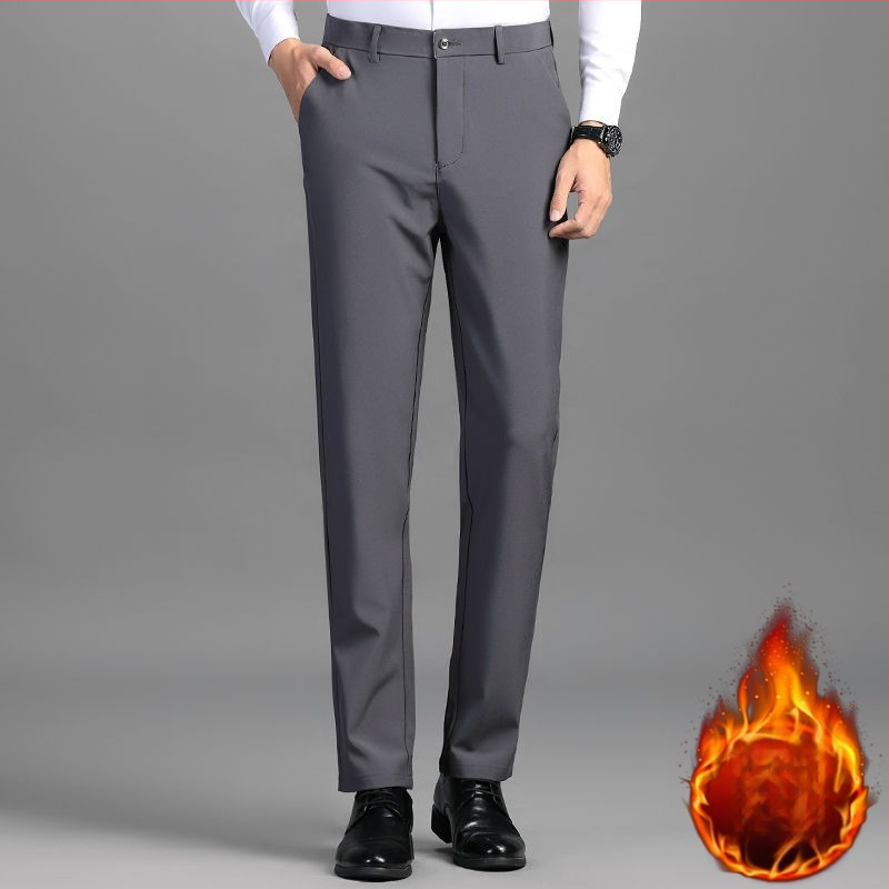 Pánske nohavice na oblek, business casual, rovný strih, polyester, jeseň