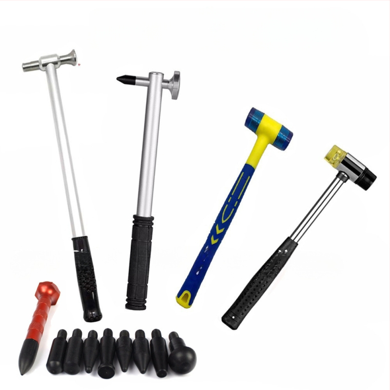 Sada nástrojov na opravu preliačín karosérie: nivelovacie kladivo, nylonové kladivo na tvarovanie konkávnych/konvexných výmoľov, model 0012, značka Orange car maintenance tools